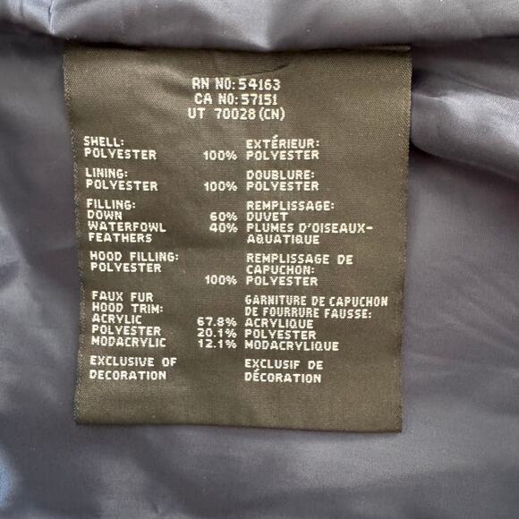 NWT Andrew Marc Phoebe Down-Filled Faux Fur Trim Zip Front Long Coat Blue Size S - Picture 14 of 16